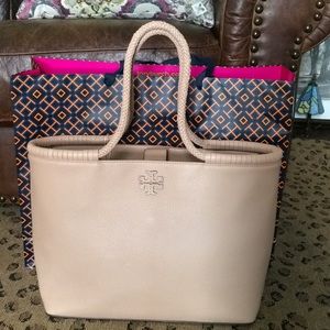 Tory Burch devon sand nude Taylor tote purse
